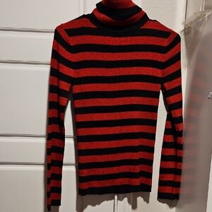 New York & Company Bold Red and Black Sweater